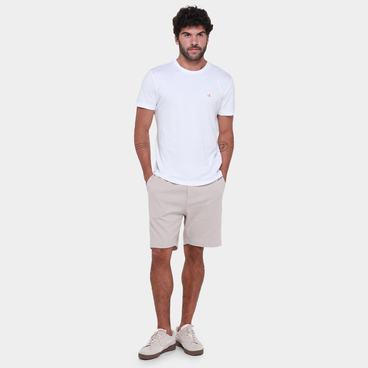 Bermuda Calvin Klein Suedine Soft Lounge Masculina - Tam: M - 3