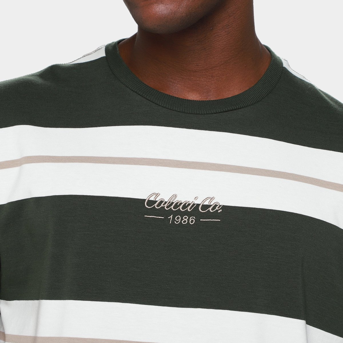 Camiseta Colcci Listrada  Masculina - Tam: P - 2