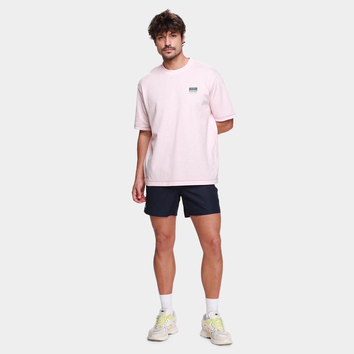 Camiseta Lacoste Casual Masculina - Tam: P - 4