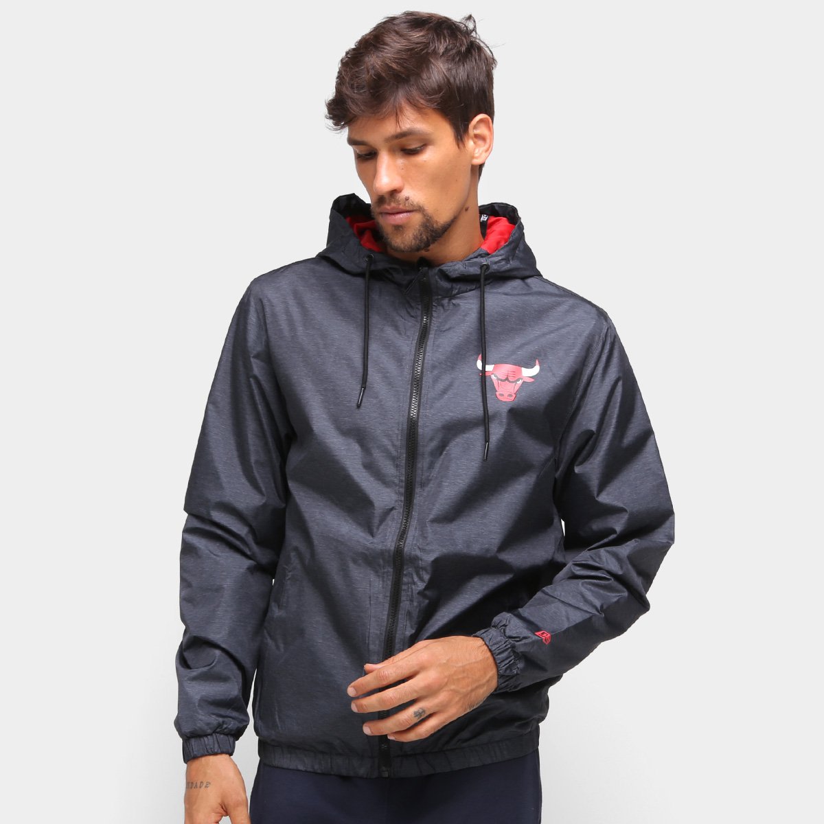 Jaqueta Corta Vento NBA Chiago Bulls New Era College Point Masculina