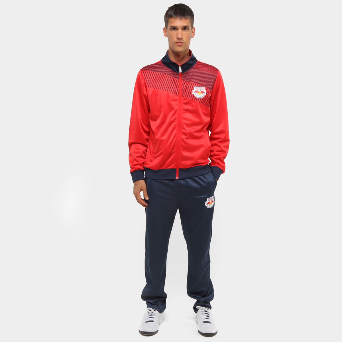 Agasalho Red Bull Helanca Listras Degradê Brasil Masculino