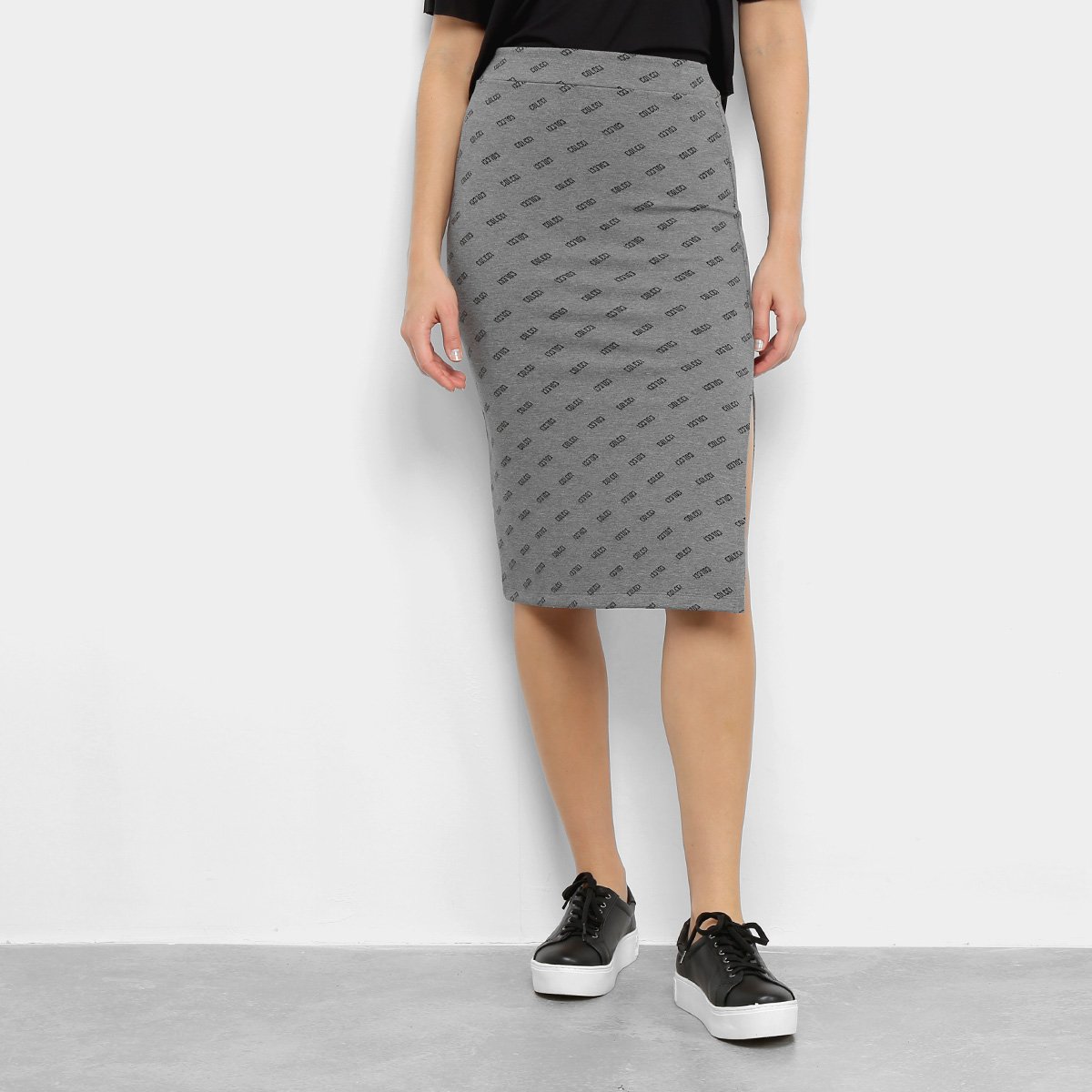 Saia Midi Colcci Fitness Jacquard