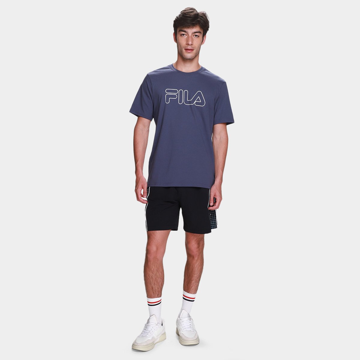 Camiseta Fila Letter Outline Masculina - Tam: M - 3