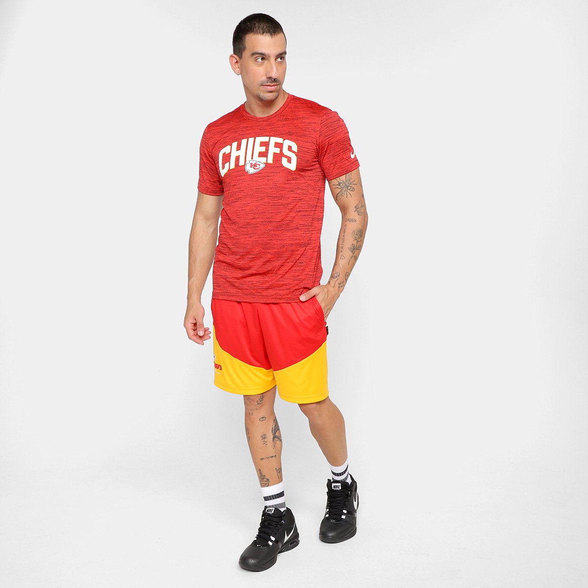 Bermuda NFL Kansas City Chiefs Nike Dri-Fit Knit Masculina - Tam: M - 3