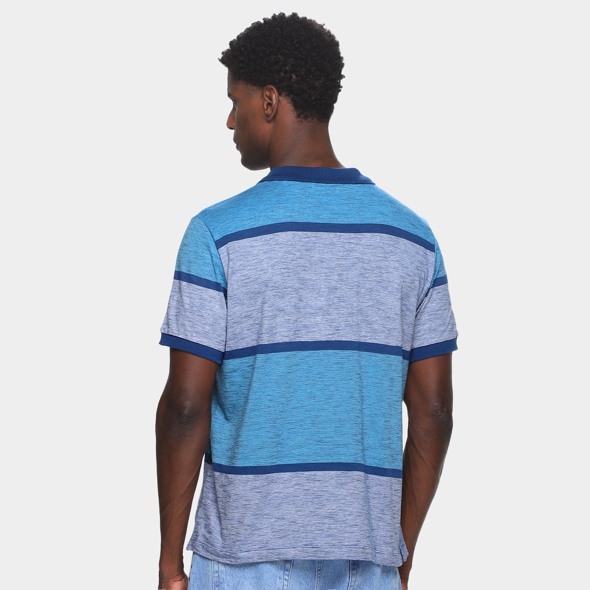 Camisa Polo Lucky Sailing Meia Malha Listrada Masculina - Tam: P - 1