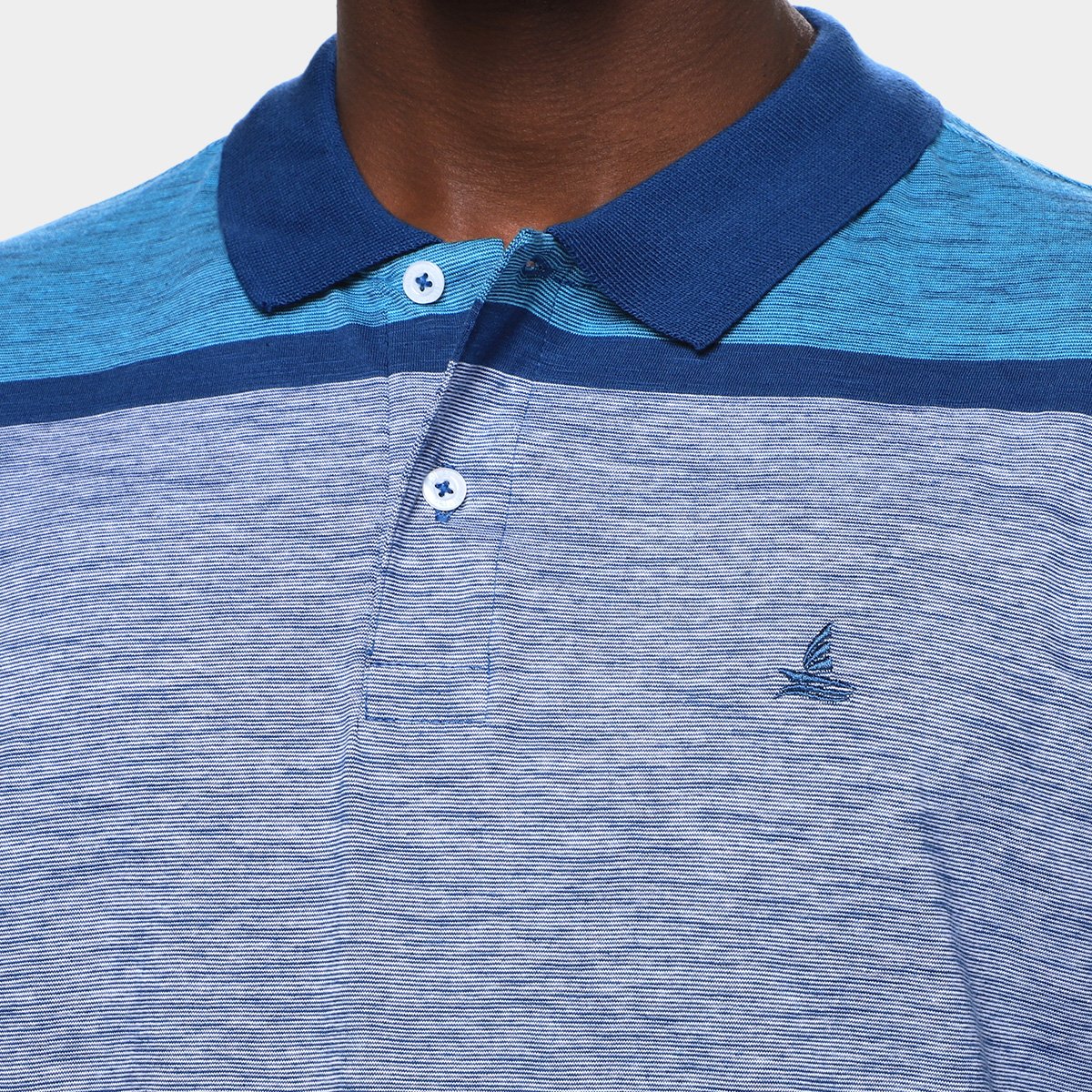 Camisa Polo Lucky Sailing Meia Malha Listrada Masculina - Tam: P - 2