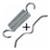 8 Molas 8cm + 04 Ganchos Bigode Jump - Cinza