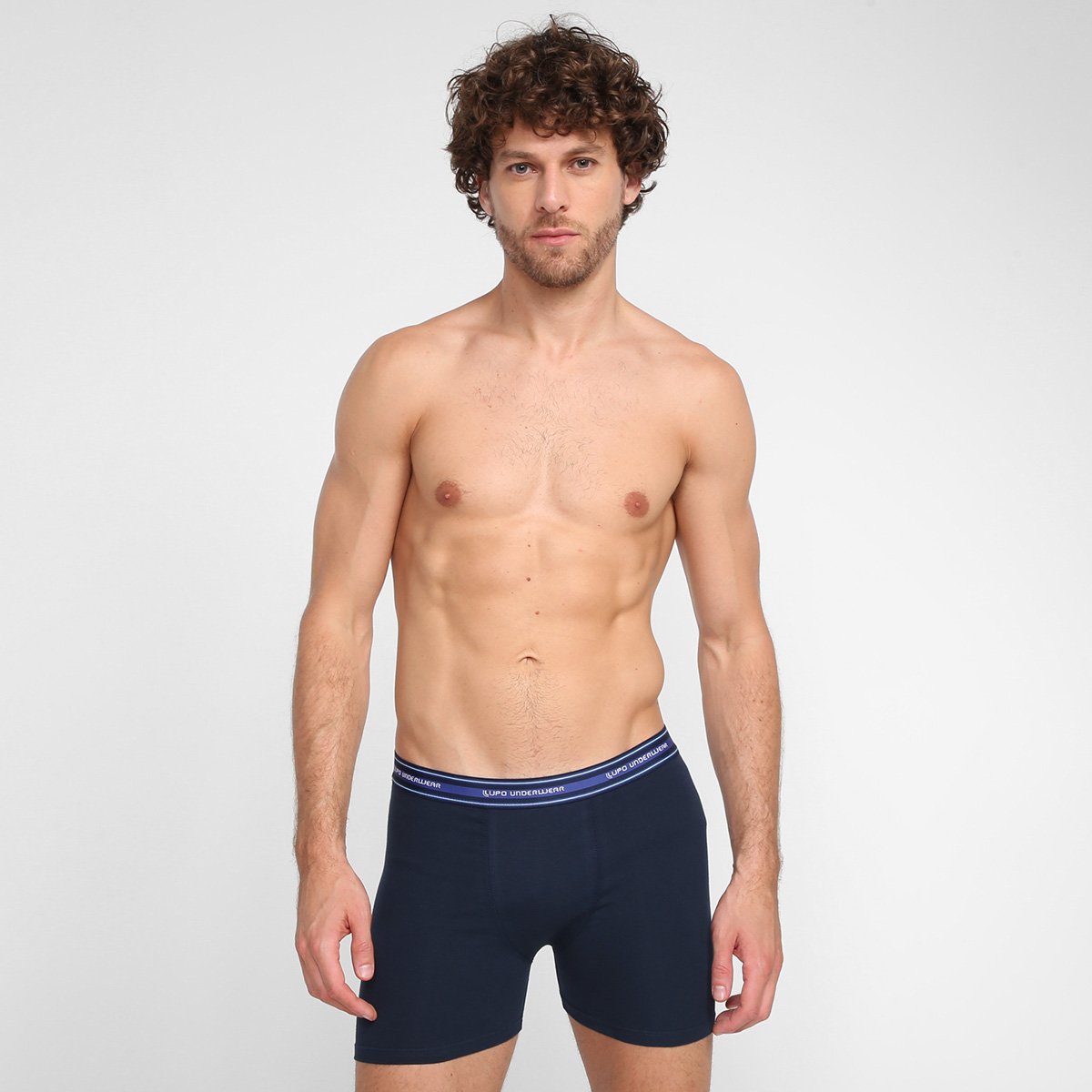 Kit Cueca Boxer Lupo Com Elástano 2 Peças - Tam: M - 1