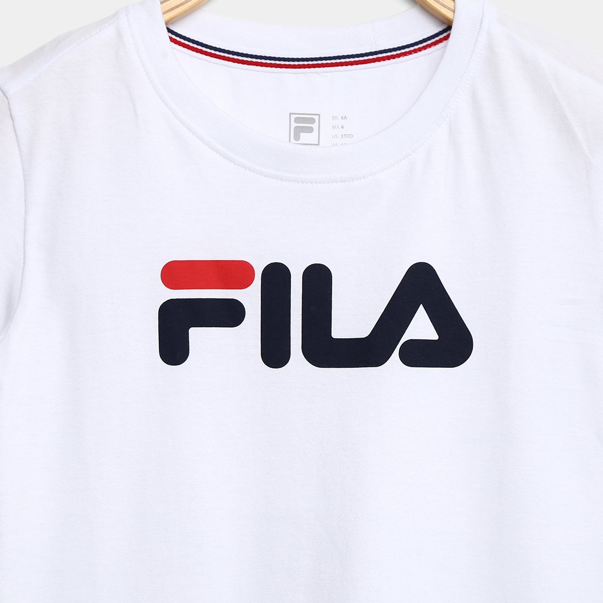 Camiseta Infantil Fila Letter - Tam: 6A - 1