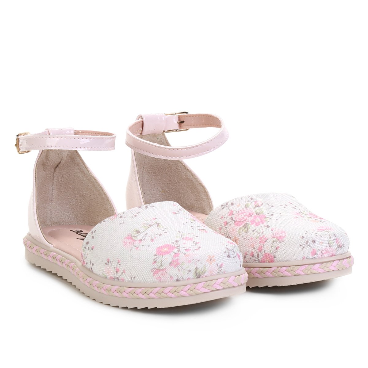 Sandálias Infantil Bella Ninna Espadrille Floral Feminina