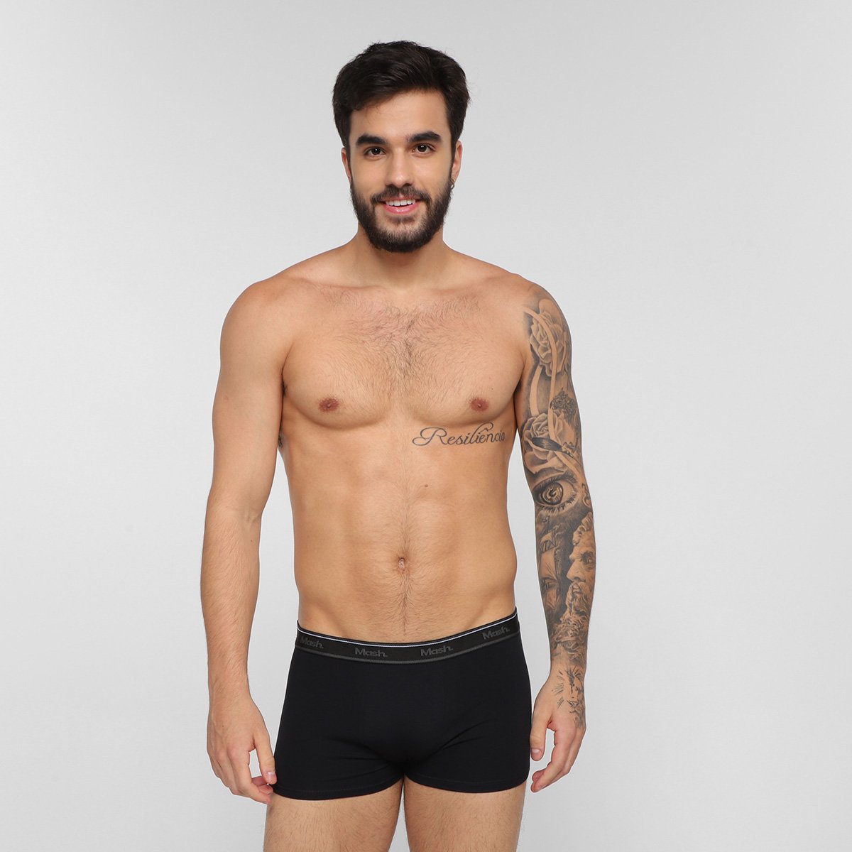 Kit Cueca Boxer Mash Cotton Elástico 10 Peças - Tam: P - 4