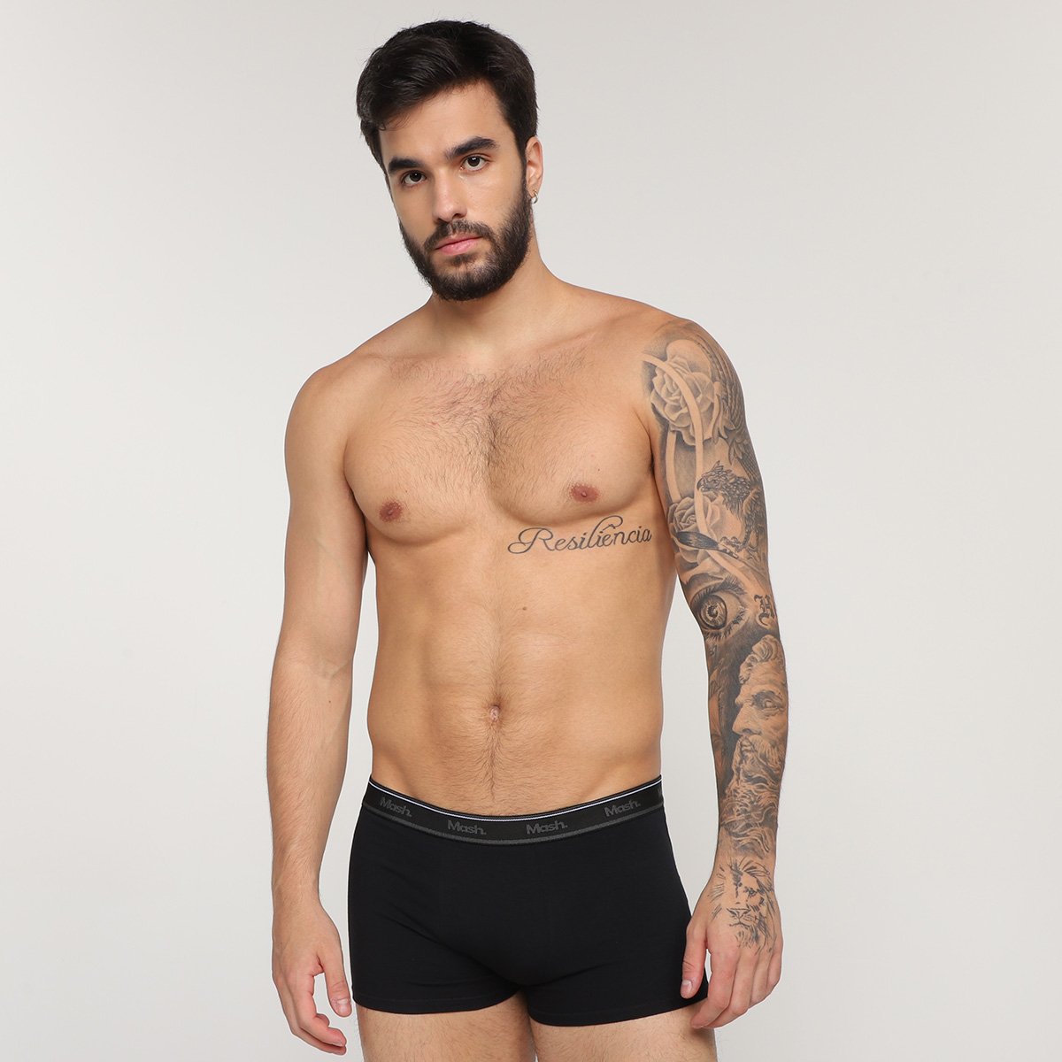 Kit Cueca Boxer Mash Cotton Elástico 10 Peças - Tam: P - 3