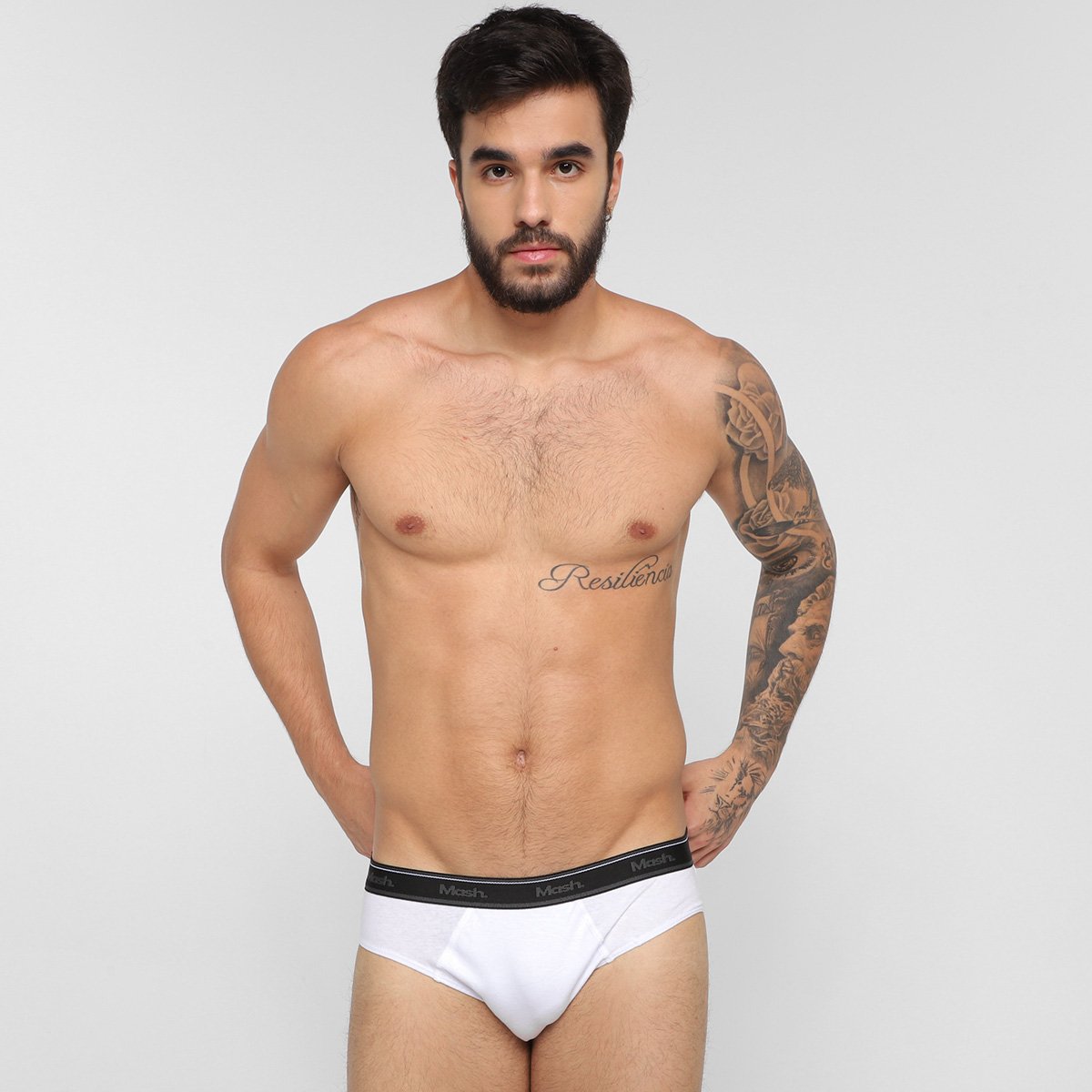 Kit Cueca Slip Mash Cotton Elástico 10 Peças - Tam: P - 2