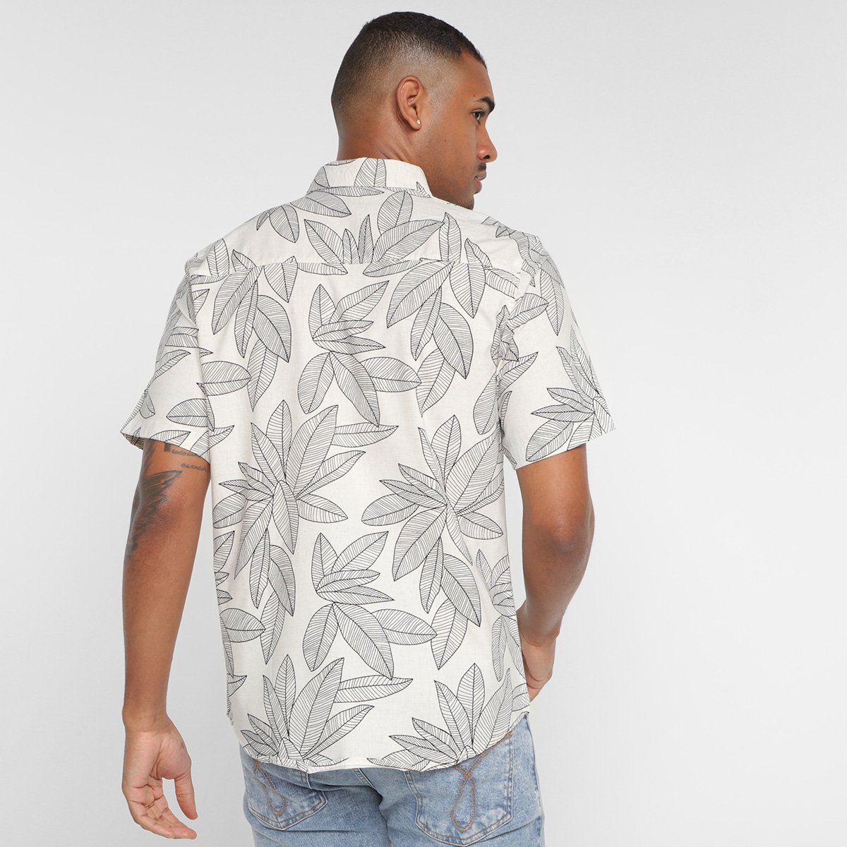 Camisa Manga Curta Milano Estampada Masculina - Tam: P - 1