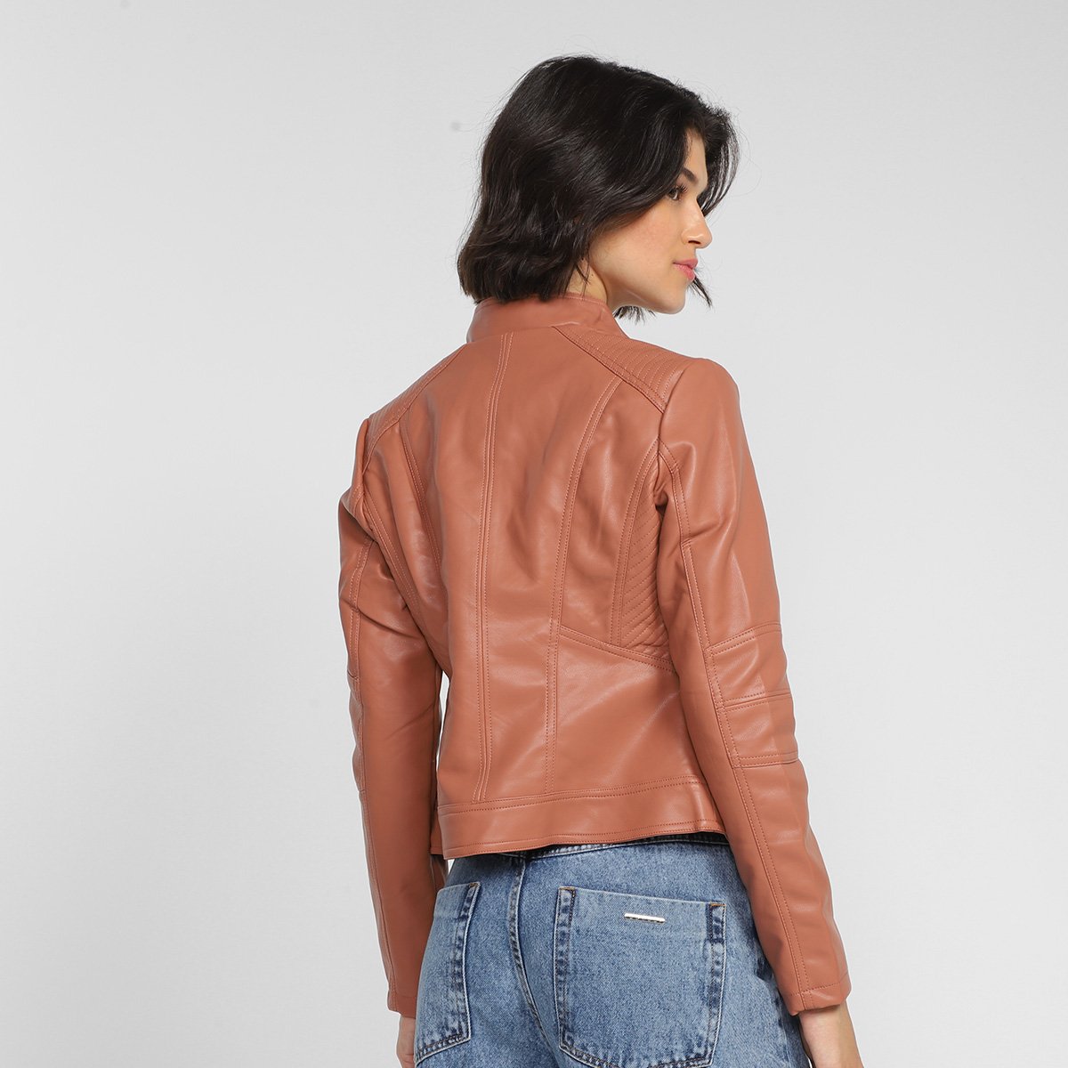 Jaqueta Facinelli PU Detalhe Matelassê Feminina - Tam: G - 1