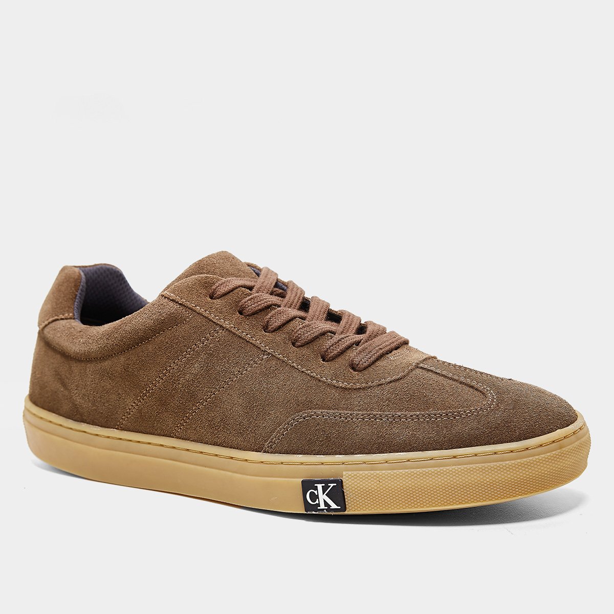 Tênis Couro Calvin Klein Palito Side Nobuck Masculino - Tam: 37 - 1