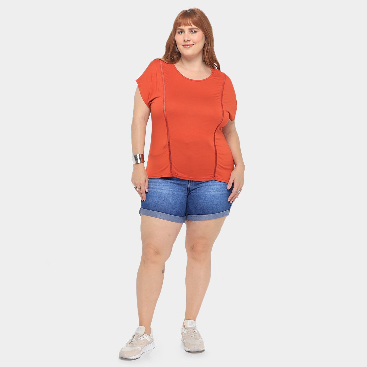 Camiseta Maelle Plus Size feminino 15402 - Tam: G - 3