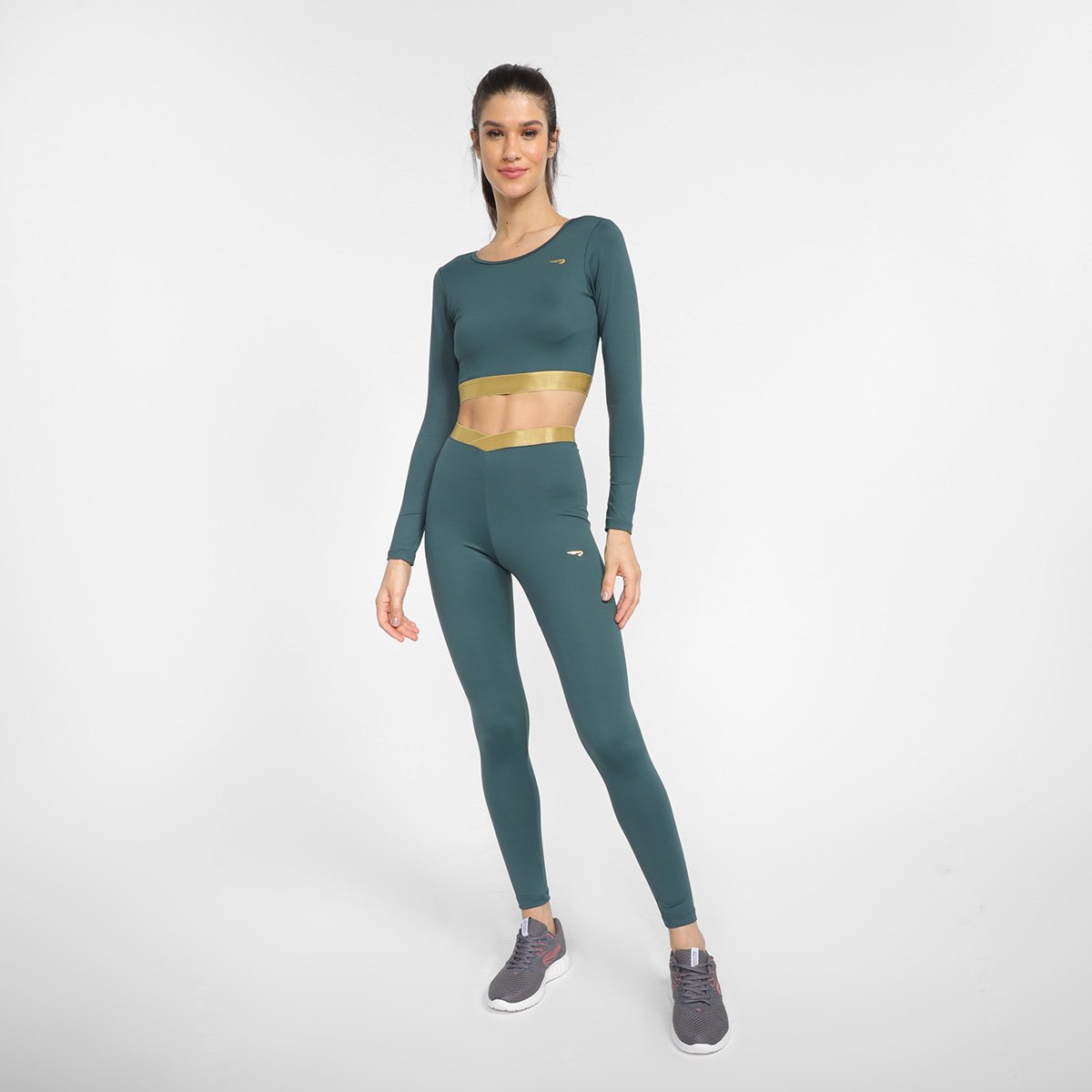 Top Rainha Elastic Manga Longa Média Sustentação Feminino - Tam: P - 3
