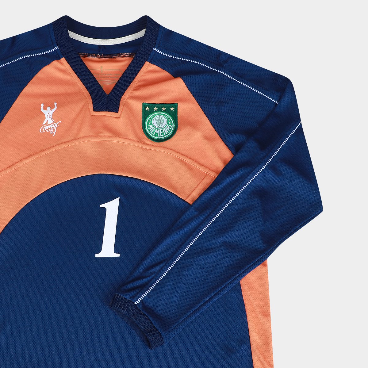 Camisa Manga Longa Palmeiras Goleiro Retrô 2000 Masculina - Tam: P - 5
