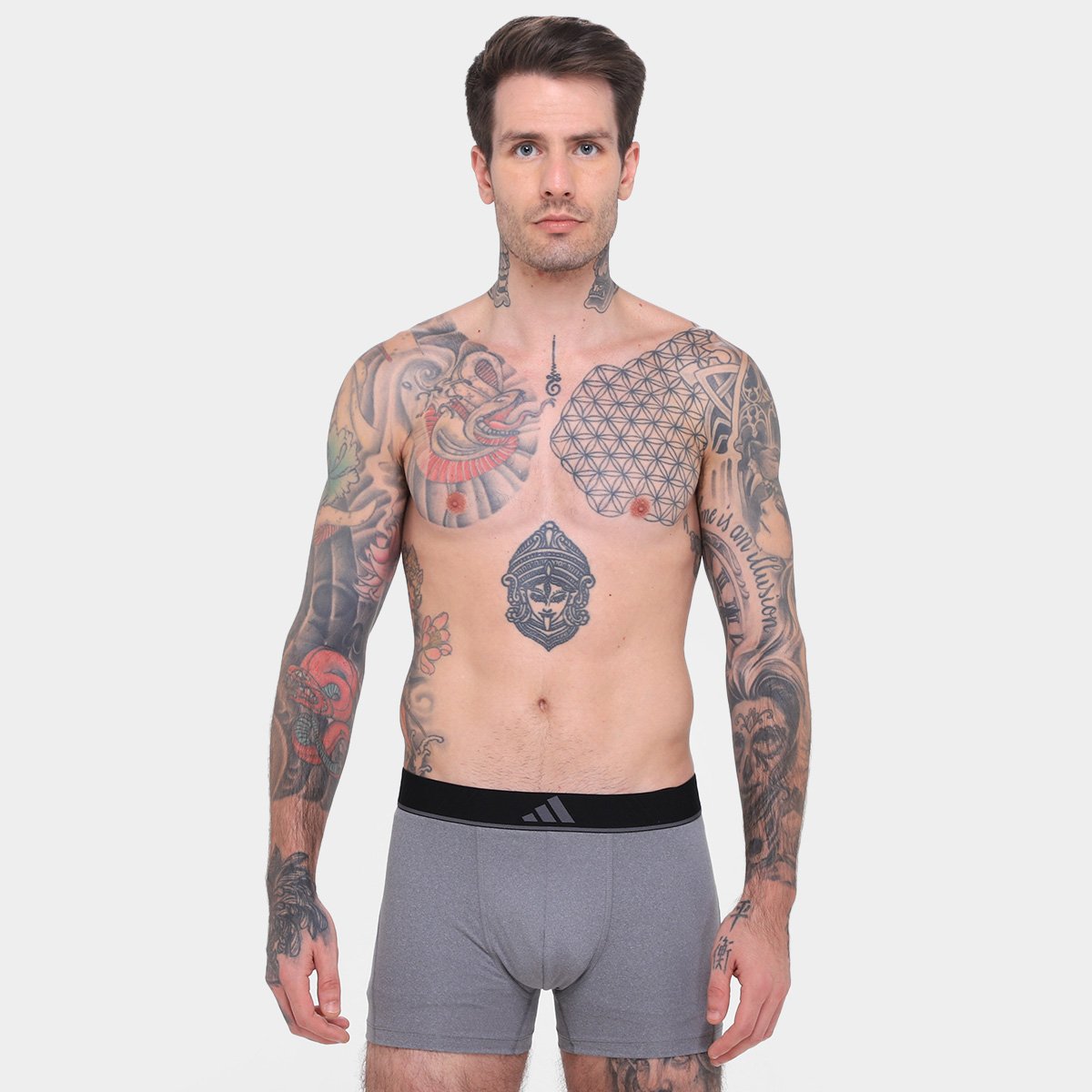 Kit Cueca Boxer Adidas 3 Peças - Tam: P - 3