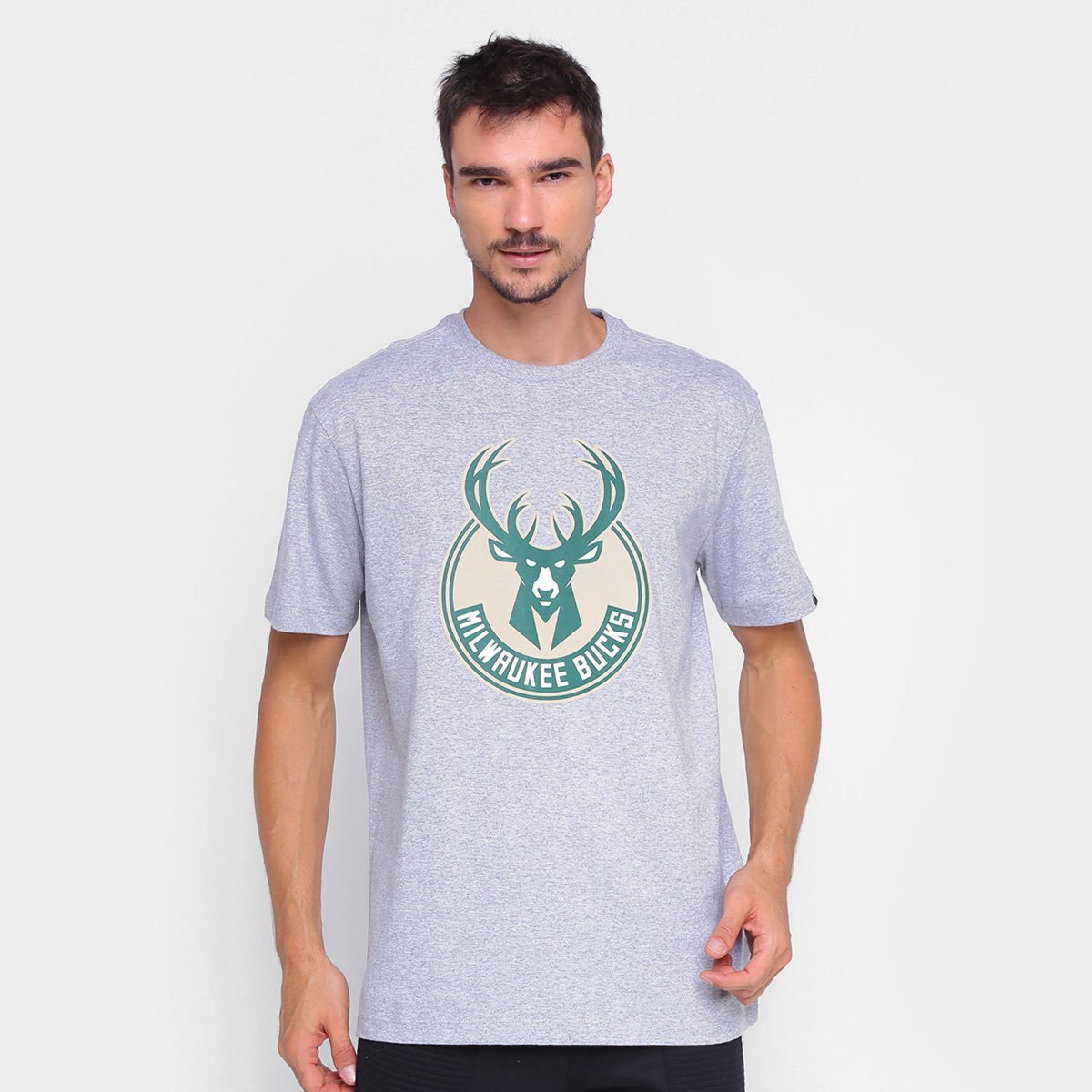 Camiseta NBA Milwaukee Bucks Logo New Era Logo Masculina