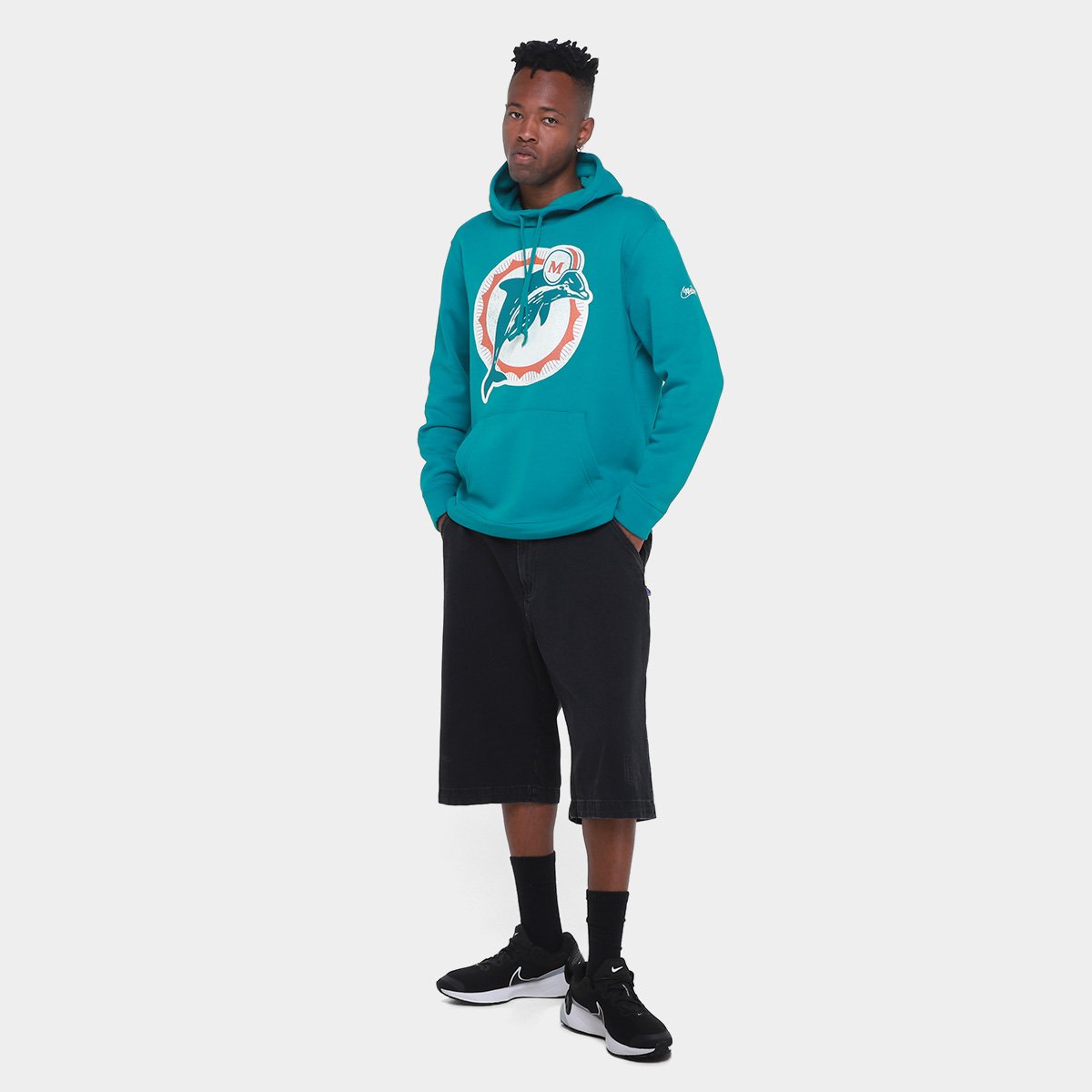 Moletom NFL Miami Dolphins Nike C/ Capuz Masculino - Tam: P - 3