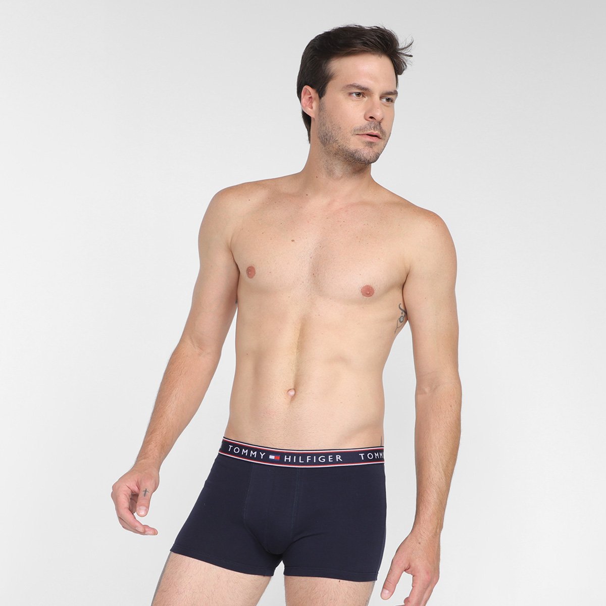 Kit Cueca Boxer Tommy Hilfiger Stretch Trunk Fancy 3 Peças - Tam: P - 1