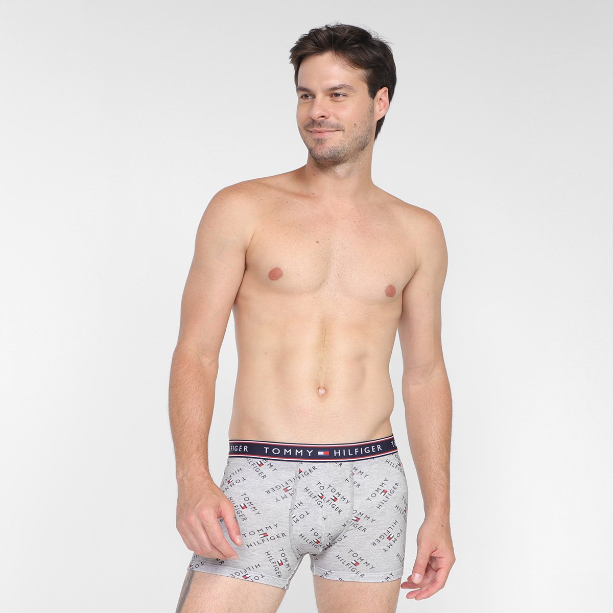 Kit Cueca Boxer Tommy Hilfiger Stretch Trunk Fancy 3 Peças - Tam: P - 3