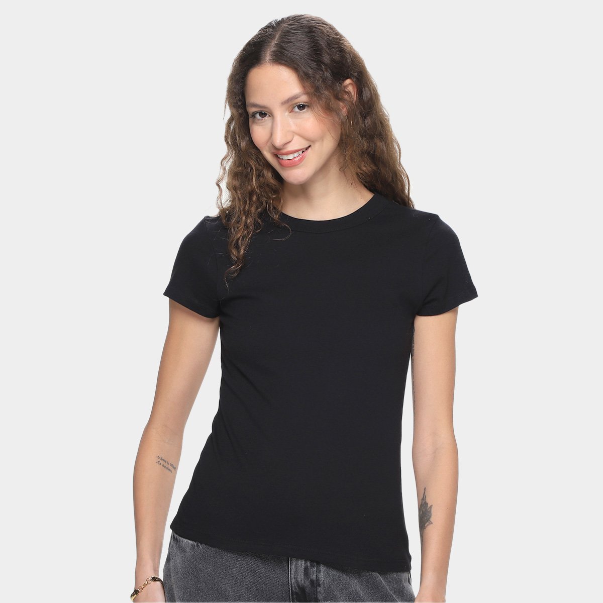 Kit Camiseta Hering C/ 5 Peças Feminina - Tam: P - 1