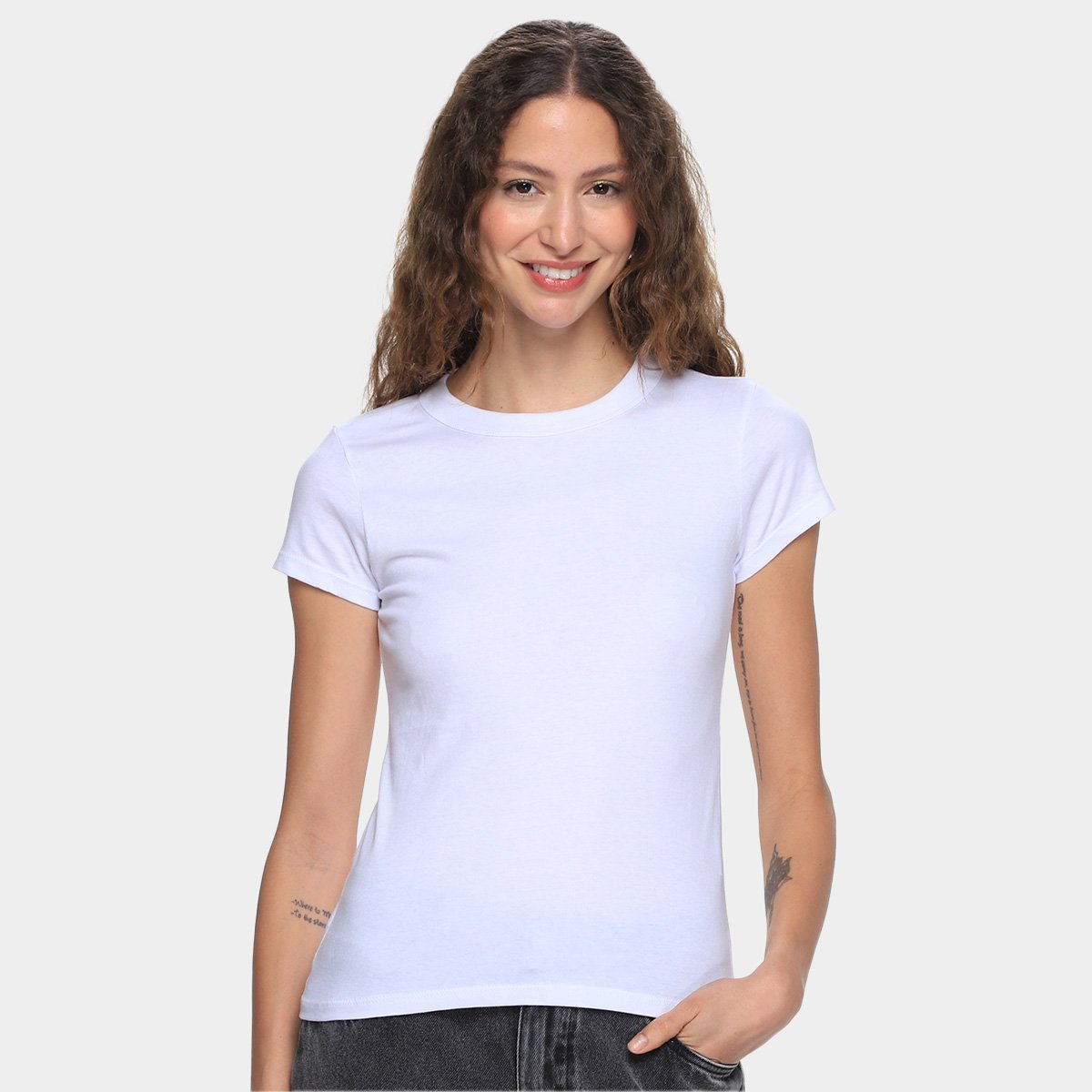 Kit Camiseta Hering C/ 5 Peças Feminina - Tam: P - 3