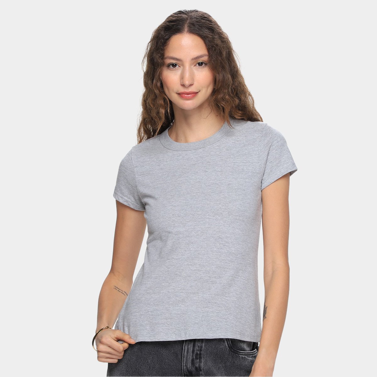 Kit Camiseta Hering C/ 5 Peças Feminina - Tam: P - 4