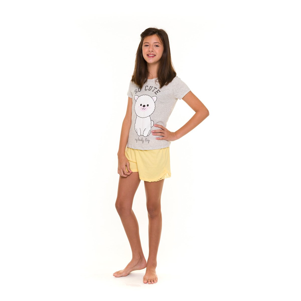 Pijama Juvenil Evanilda So Cute Feminino