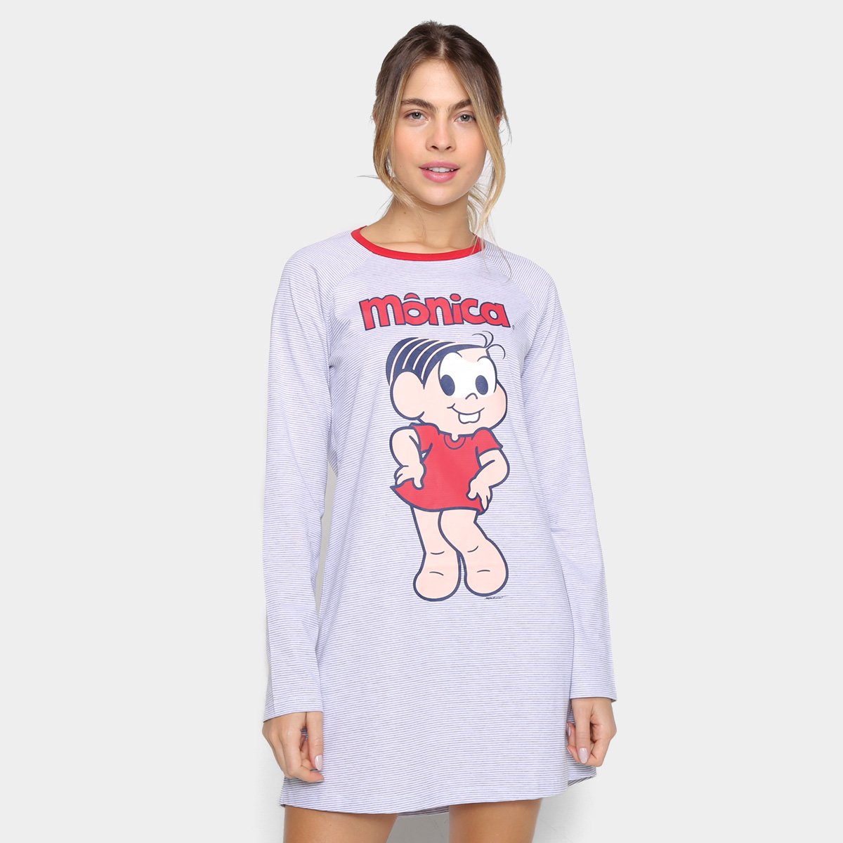 Camisola Evanilda Mônica Manga Longa