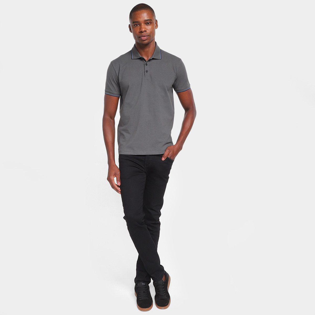 Camisa Polo Ellus Piquet Melange Classic Masculina - Tam: M - 3