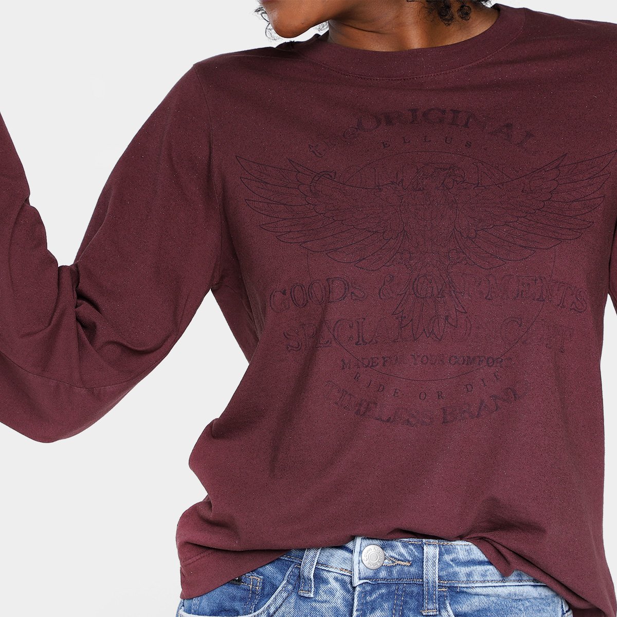 Blusa Ellus Eagle Manga Longa Flare Feminina - Tam: P - 2