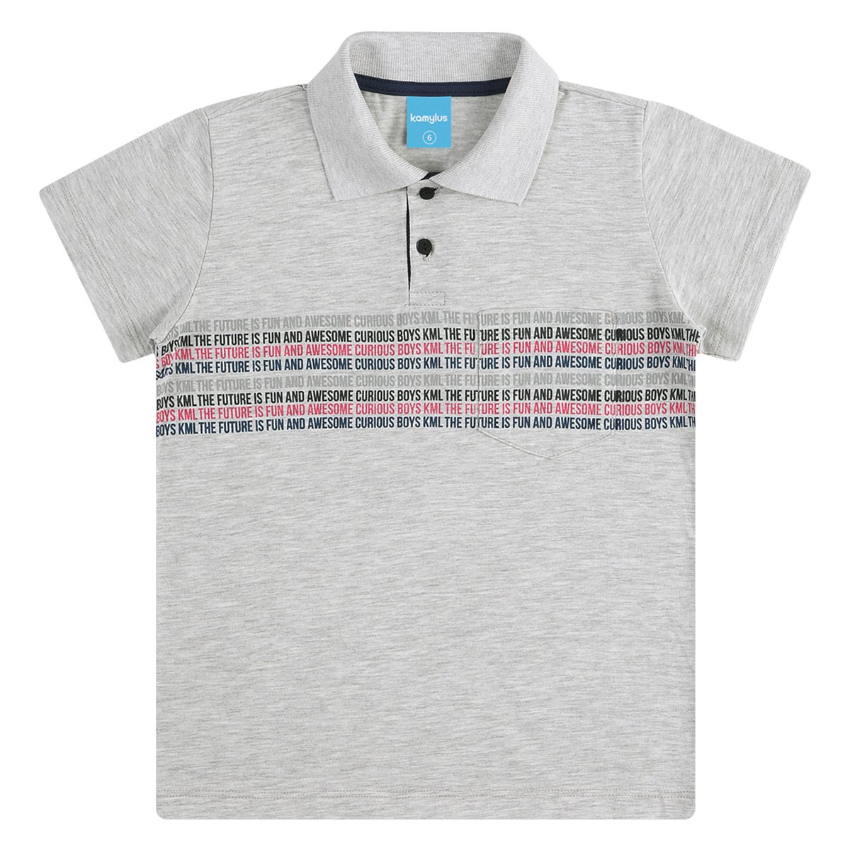 Camisa Polo Infantil Kamylus Manga Curta Masculina