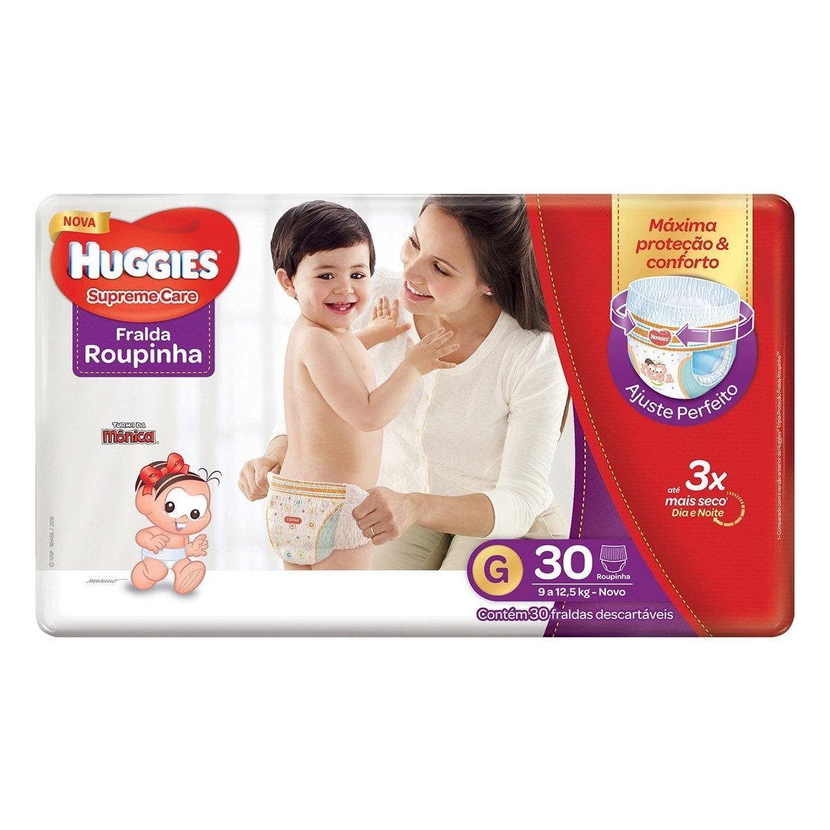 Fralda Huggies Turma da Mônica Supreme Care