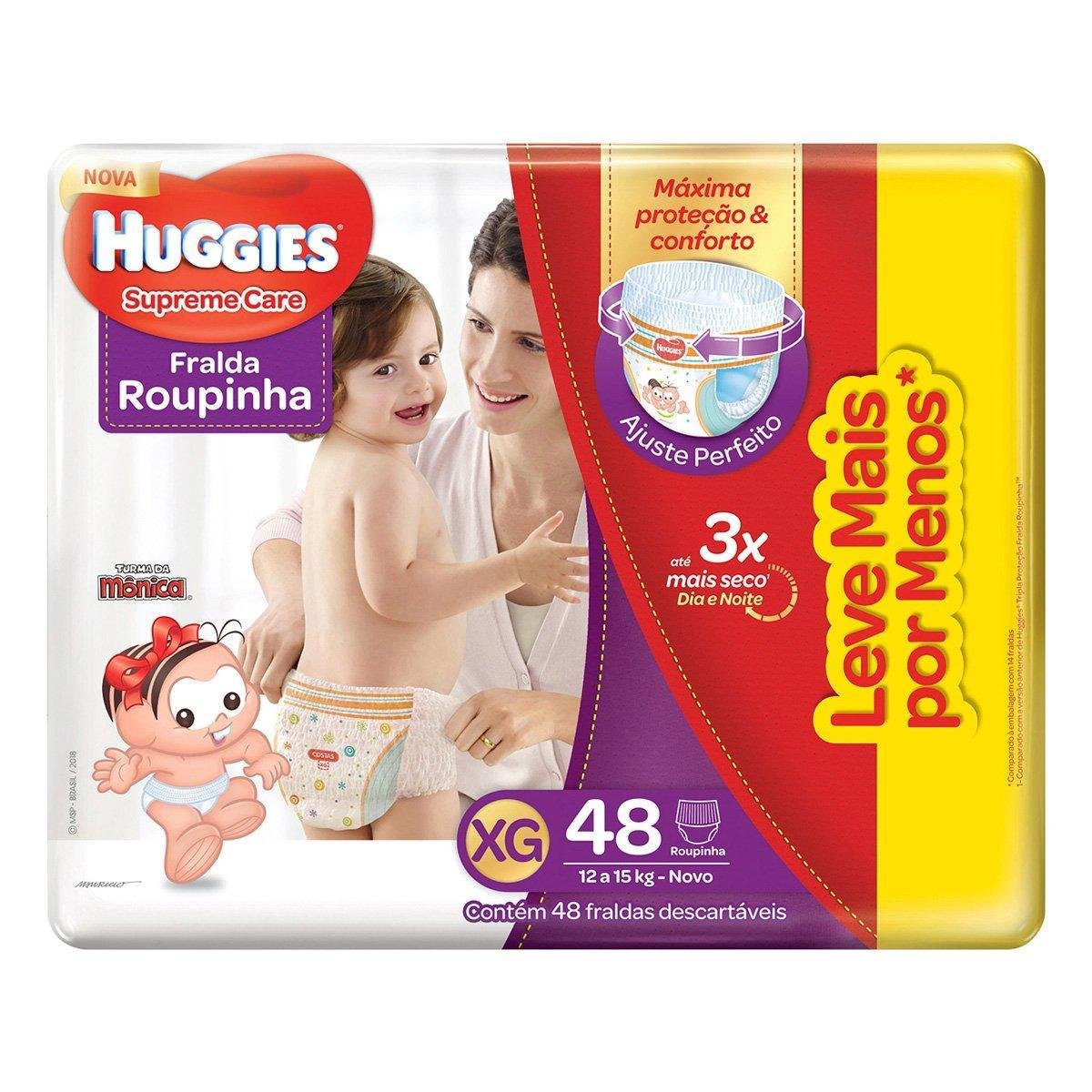 Fralda Huggies Turma da Mônica Supreme Care