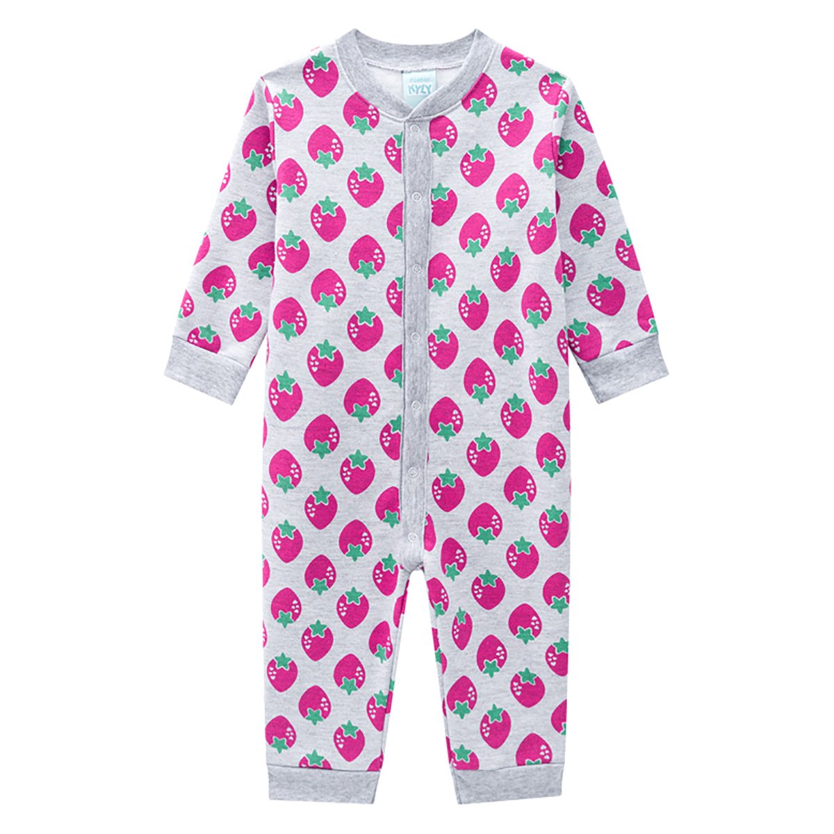 Pijama Macacão Bebê Kyly Moranguinhos Feminino
