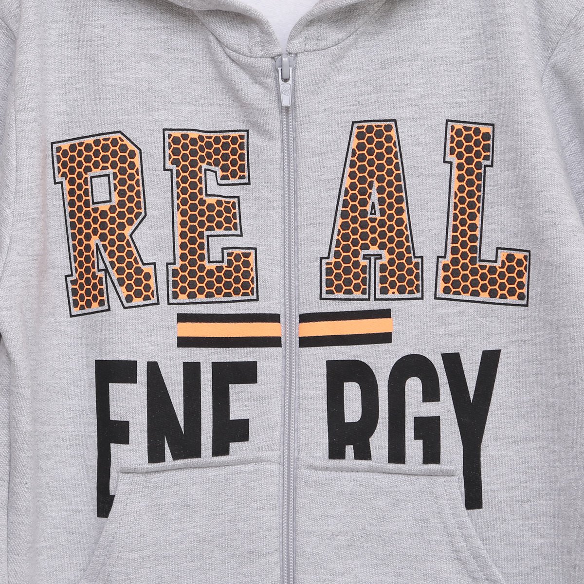 Conjunto Moletom Infantil Kyly Peluciado Com Capuz Real Energy Masculino - Tam: 12A - 1