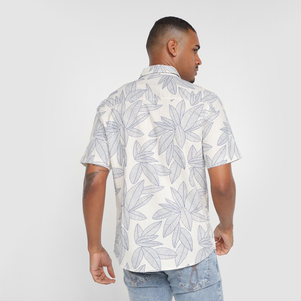 Camisa Manga Curta Milano Estampada Masculina - Tam: P - 1