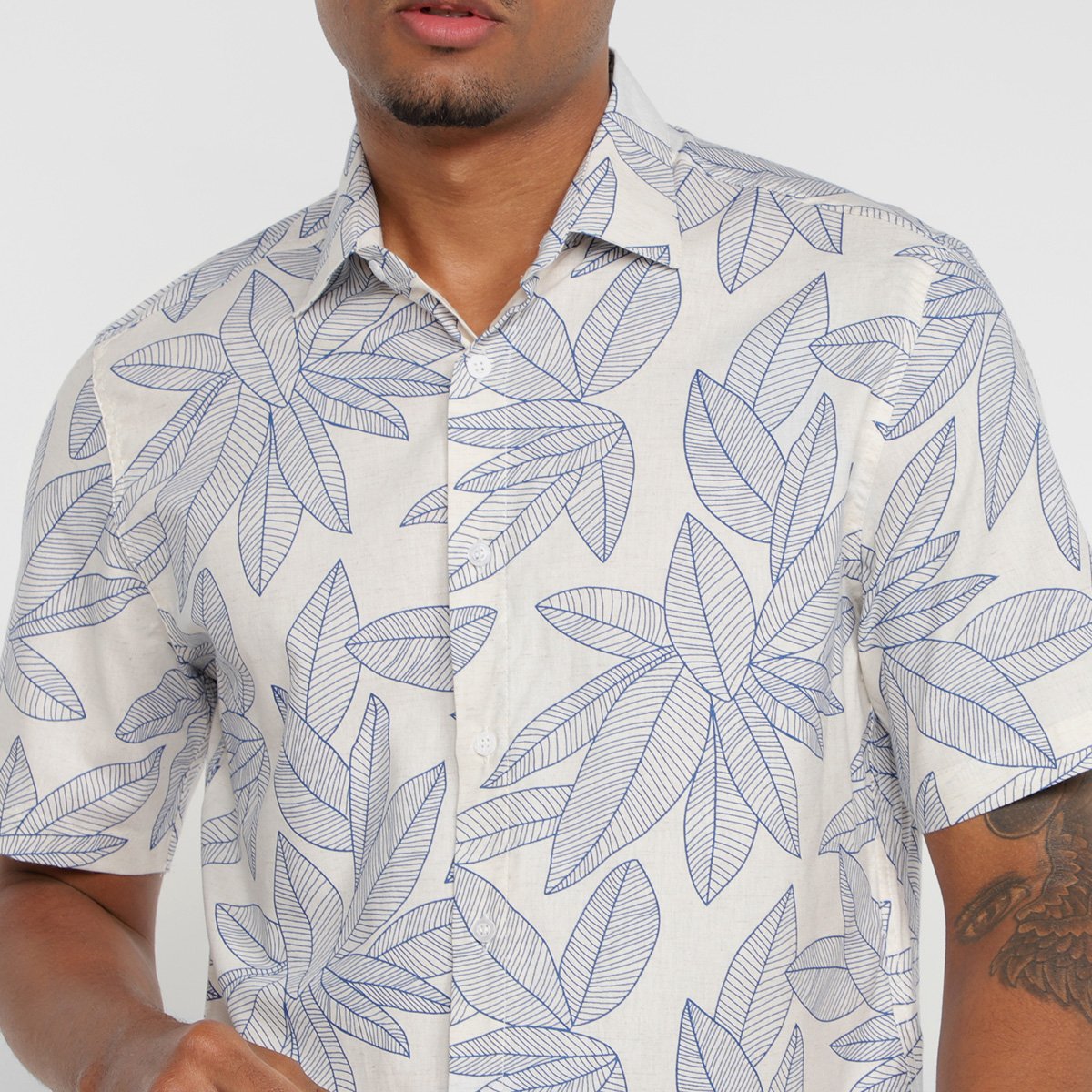 Camisa Manga Curta Milano Estampada Masculina - Tam: P - 2