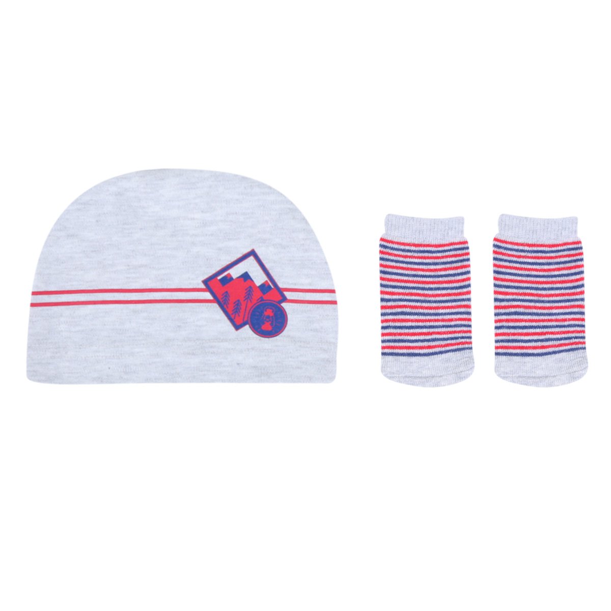 Kit Bebê Recém-Nascido Pimpolho Gorro + Meia Masculino