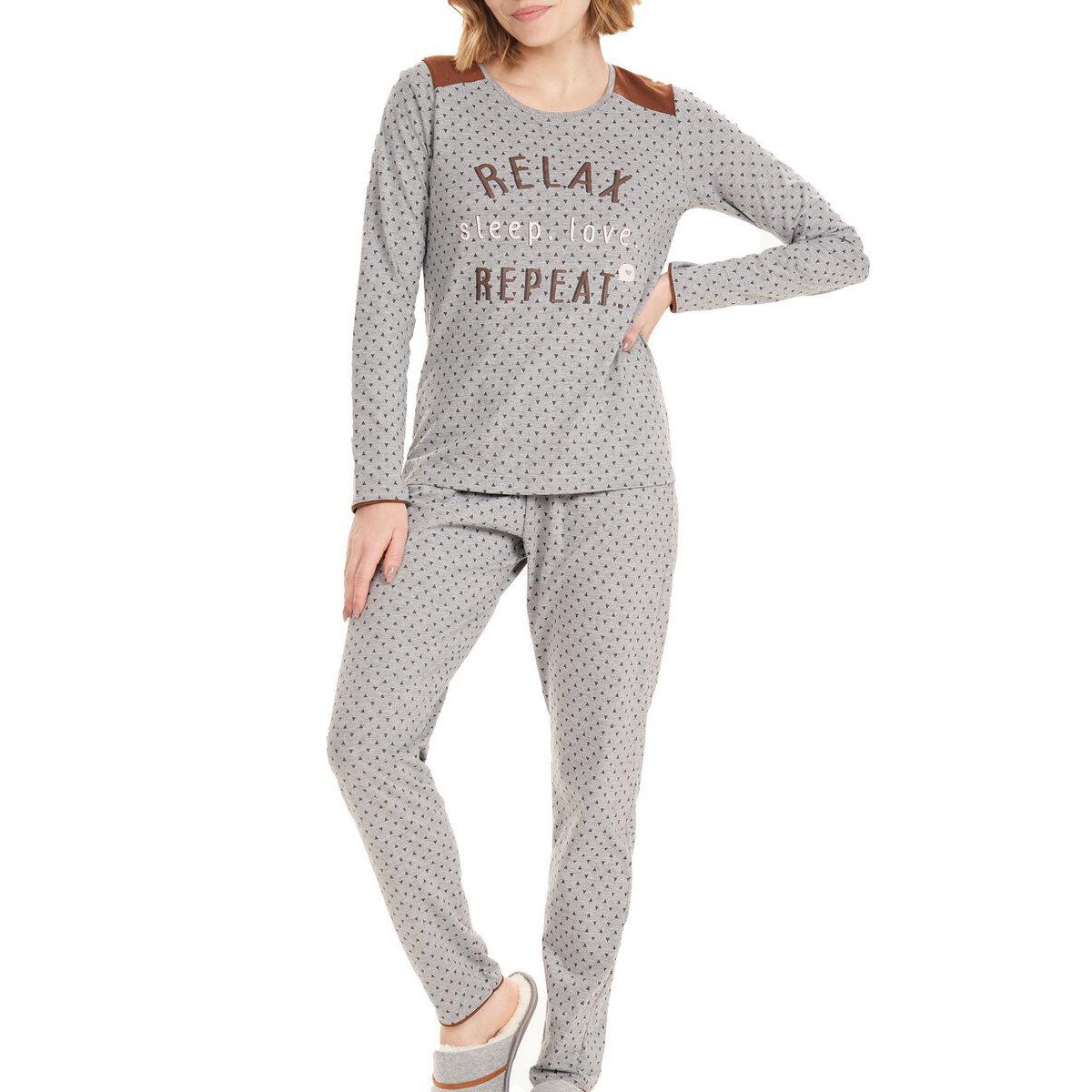 Pijama Longo Cor Com Amor Sleep Love Feminino