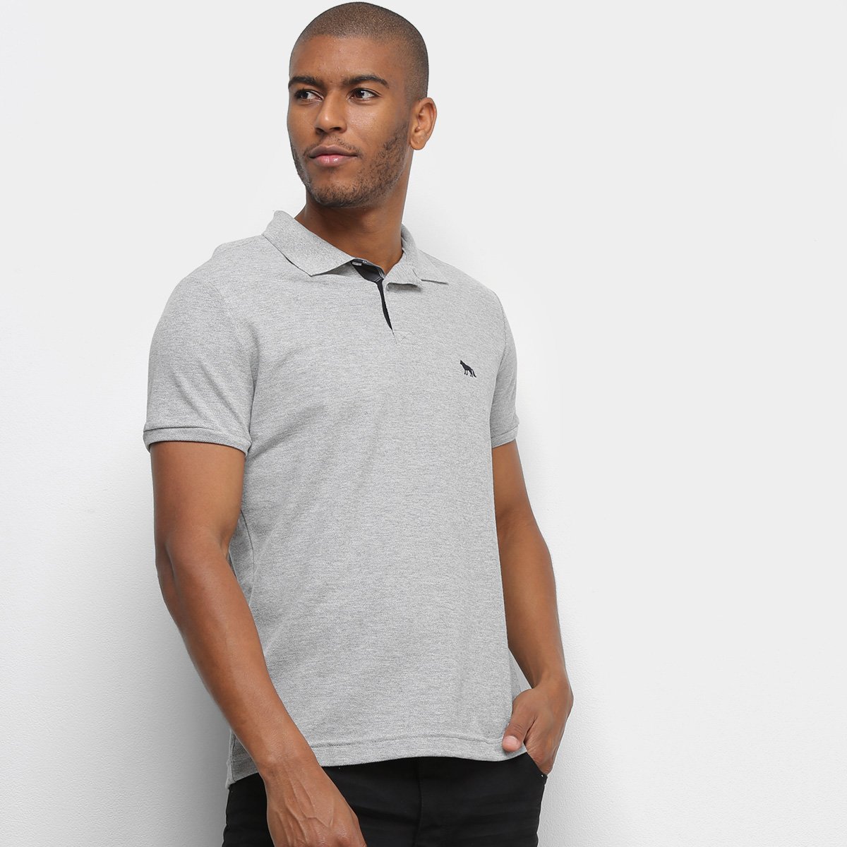 Camisa Polo Acostamento Manga Curta Masculina