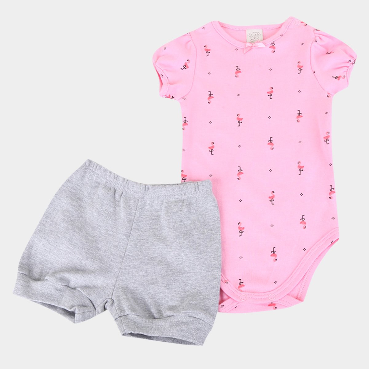 Conjunto Infantil Pingo Lelê Flamingo Estampado Feminino