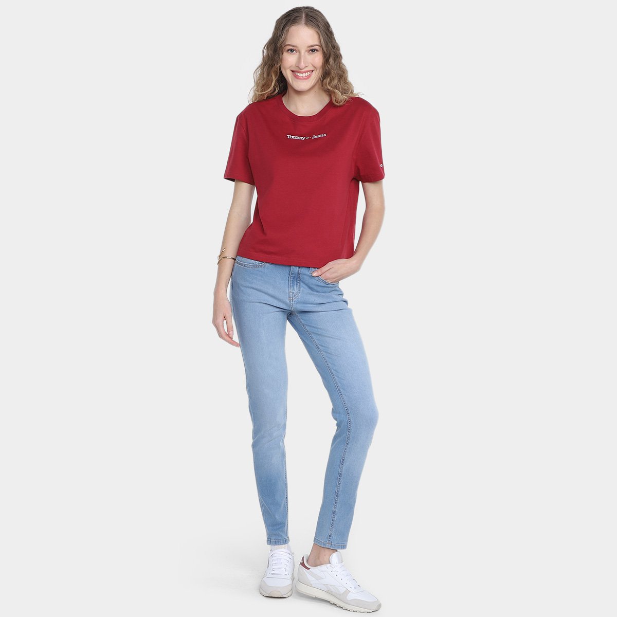 Camiseta Tommy Jeans Linear Feminina - Tam: M - 3