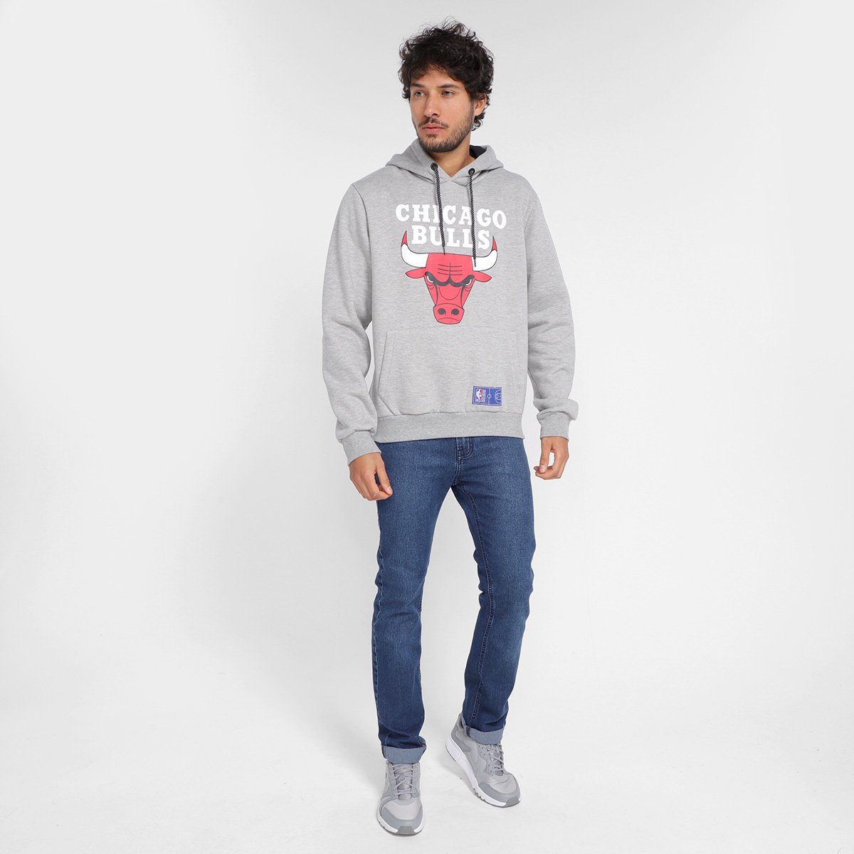 Moletom NBA Chicago Bulls Canguru Masculino - Tam: G - 3