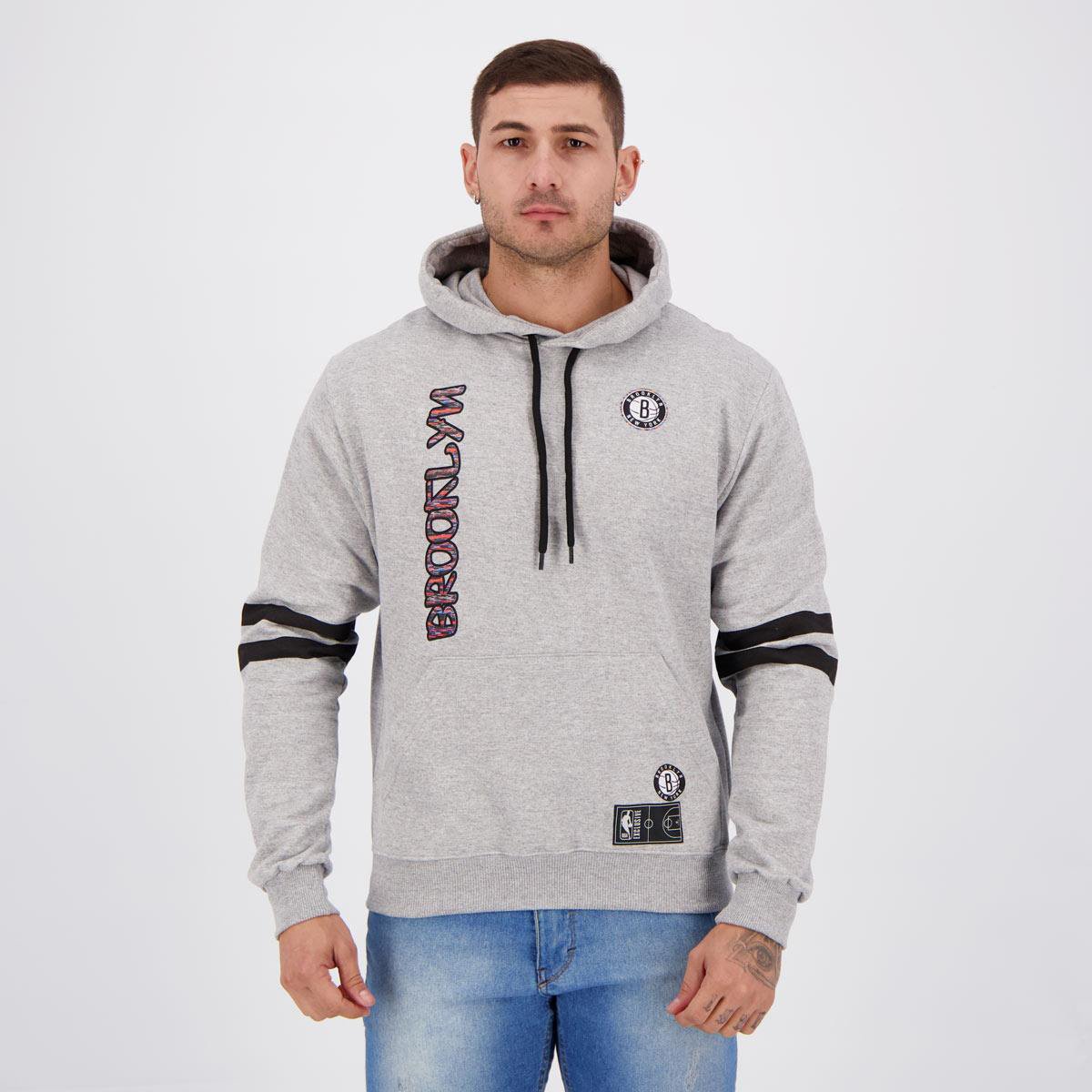 Moletom NBA Brooklyn Nets Canguru Masculino