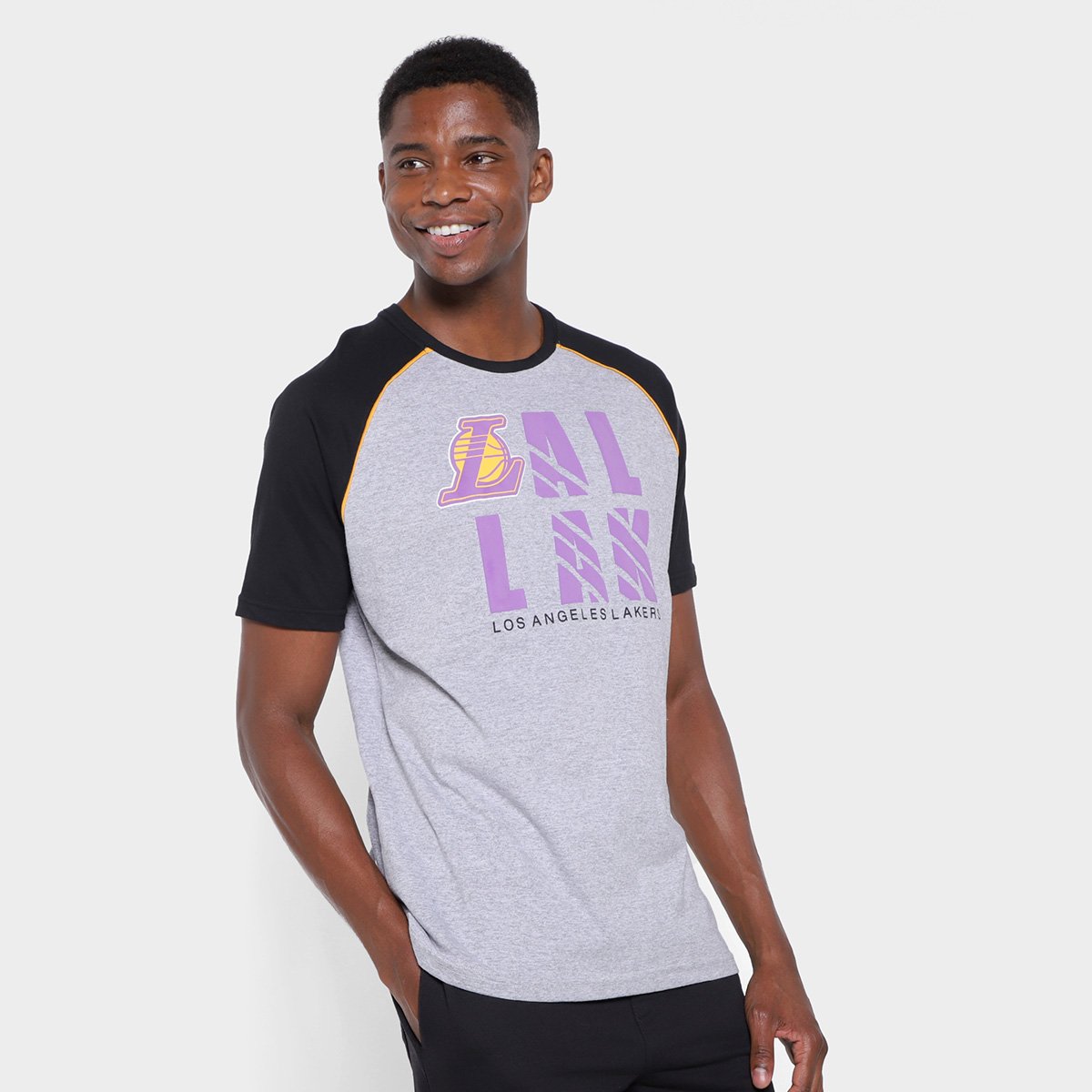 Camiseta NBA Los Angeles Lakers Raglan Masculina